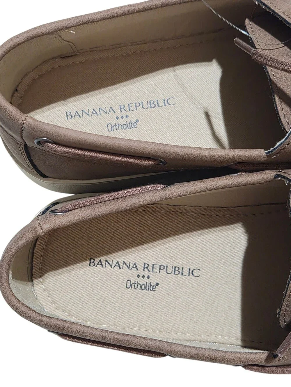 Banana Republic Ortholite Boat Shoes Tobacco Brown Men’s 10.5 NWT $140